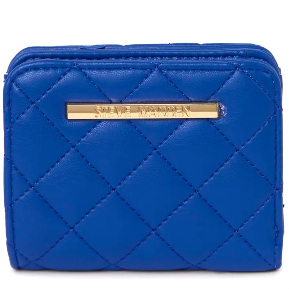 Steve Madden Quilted Wallet Royal Blue